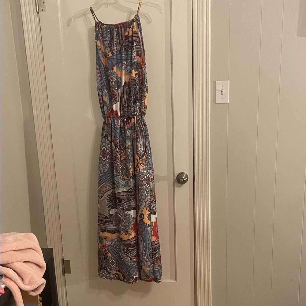 Paisley Print Maxi Dress - Multicolor